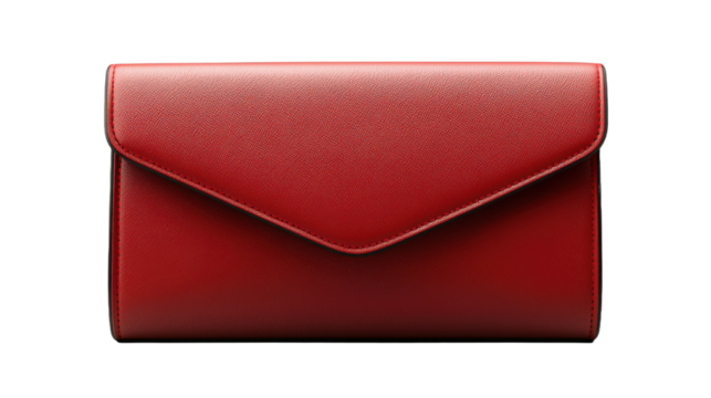 Elegant red envelope clutch purse, perfect for formal occasions and stylish night outs, showcasing sleek design and sophistication.