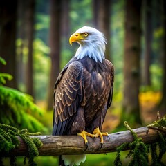 Obraz premium A colorful Bird sitting on a branch. Walpaper, Photo or Background. Ai Generated 