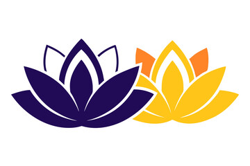 Minimalist Lotus Flower Clipart with Graceful Petals and Calm Aura