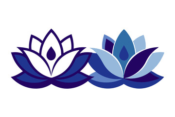 Minimalist Lotus Flower Clipart with Graceful Petals and Calm Aura