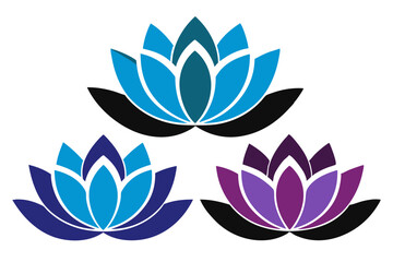 Minimalist Lotus Flower Clipart with Graceful Petals and Calm Aura