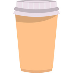 Paper Cup for Coffee or Tea. Hot Drink Paper Cup. Vector Cartoon Vector Illustration