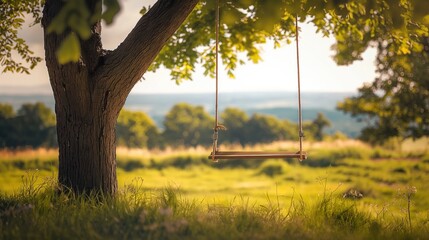Serene Swing Under Tree
