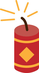 Chinese new year firecracker decoration illustration