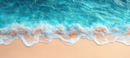 Sand and Sea Banner with Copy Space