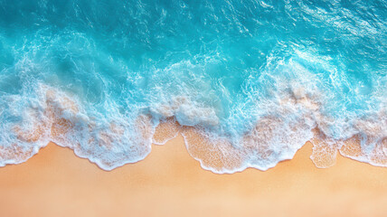 Obraz premium Tranquil Ocean and Sandy Beach Scene