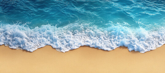 Calm Ocean Waves and Sandy Shoreline