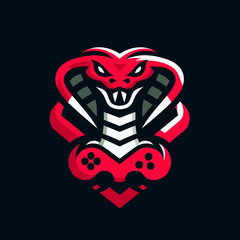 Cobra Mascot Vector Illustration for Sports Game or Esports Logo