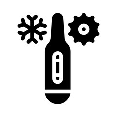 thermometer glyph icon