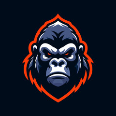 Monkey Mascot Vector Illustration for Sports Game or Esports Logo