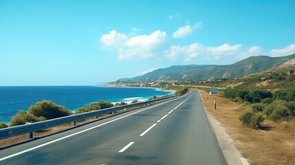 highway view from the seaside.
