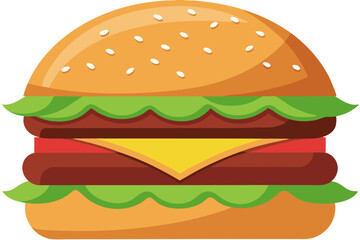 Modern Burger Vector Design for Digital and Print Use