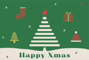 ホワイトクリスマス_シンプルデザイン