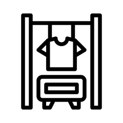 clothes rack line icon