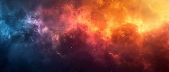 Fototapeta premium Colorful Cosmic Nebula Illustration