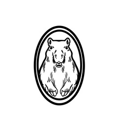Capybara king logo for free