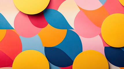 Colorful abstract background featuring vibrant geometric shapes in various hues, ideal for creative projects and designs.
