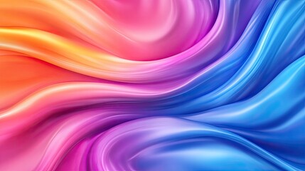Fototapeta premium Colorful wave patterns flow harmoniously, creating a vibrant blend of hues that inspires creativity and modern art design.