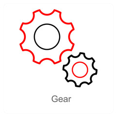 Gear and setting icon concept