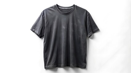 black vintage oversized t shirt  for mockup isolated white background 