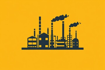 illustration of a factory icon, Vector
