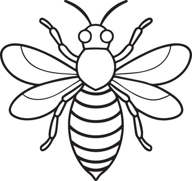 recommend clip art: bee line art vector