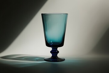 Ethereal Glass Silhouette on Shadowy Background with Three-Dimensional Clarity and Abstract Palette
