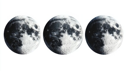 Full moon phases vector design set,This image is an image of the changing process of the moon,Moon phases banner,Symbol of Earth natural cycle,Astronomy and astrology,planets,blue moon,copy space.