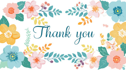 Elegant Floral Thank You Card