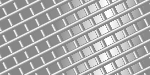 white and gray cube square metal grid background.