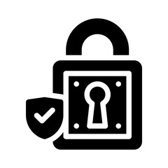 padlock glyph icon