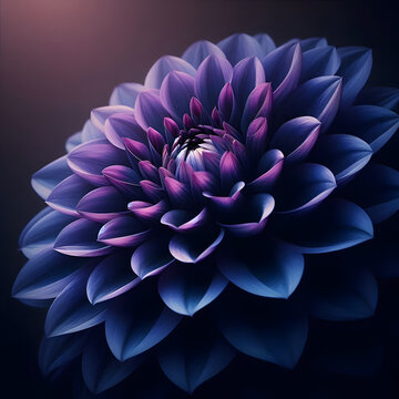 인디고 달리아, 매크로 포토그래피 (Indigo Dahlia, macrophotography)