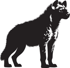 Hyena Silhouette isolated on white background Minimalist hyena vector shape icon