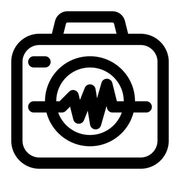 recommend clip art: noise, disruption, distortion, camera, photography outline icon