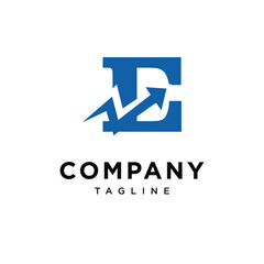 Letter E Finance Logo icon vector