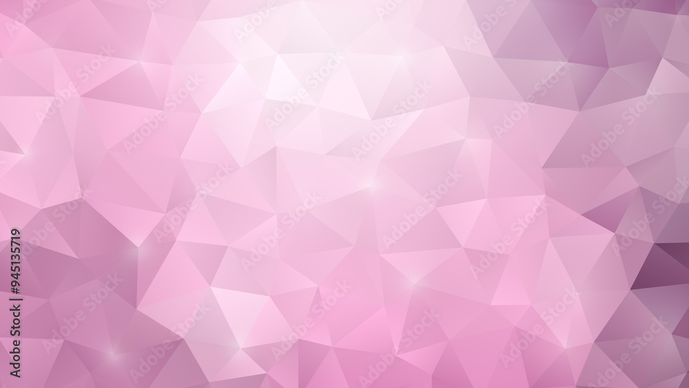 Poster rose pink polygon vector pattern background with color gradient. abstract full frame 3d triangular l