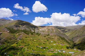Countryside and mountainscape around Cuzco, Peru