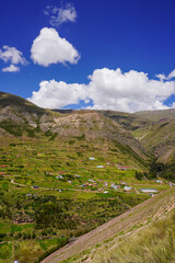 Countryside and mountainscape around Cuzco, Peru