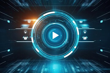 Futuristic Digital Background for Tech, Data, Audio, and Graphics