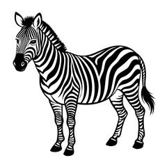 Zebra silhouette vector art