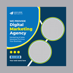 Best digital marketing social media post design template