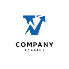 Letter V Finance Logo icon vector