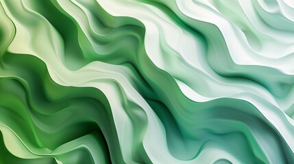 Obraz premium Abstract Green Wave Pattern