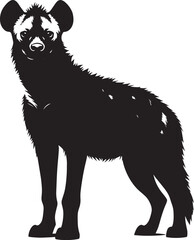 Hyena Silhouette isolated on white background Minimalist hyena vector shape icon