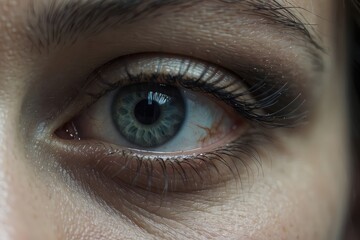 close up of a female eye
