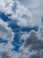 Obraz premium 真夏の青空と雲の風景