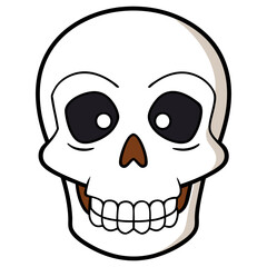 Human Skull Carton Vector Illustration