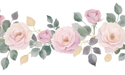 Create a wedding card frame made of Mulberry roses and leaves, Generative AI
