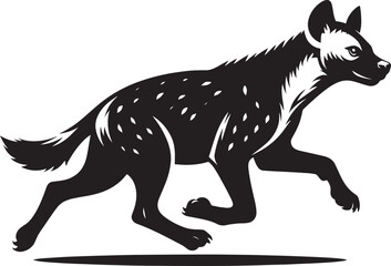 Hyena Silhouette isolated on white background Minimalist hyena vector shape icon