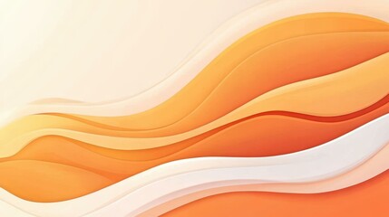 Obraz premium A vibrant orange swoosh flows gracefully, creating an elegant and modern abstract wave, perfect for eyecatching designs.